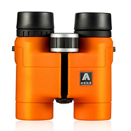 BNISE Compact Binoculars for Bird Watching - Asika 8x32 HD Military Telescope - for Hunting and Travel with strap - High Clear Vision - Orange
