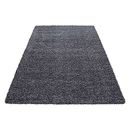 SMALL - EXTRA LARGE SIZE THICK MODERN PLAIN NON SHED SOFT SHAGGY RUGS CARPETS RECTANGLE & ROUND CARPETS COLORS ANTHRACITE BEIGE BROWN CREAM GREEN GREY LIGHTGREY PURPLE RED TERRA NAVY RUGS, Size:120x170 cm, Color:grey