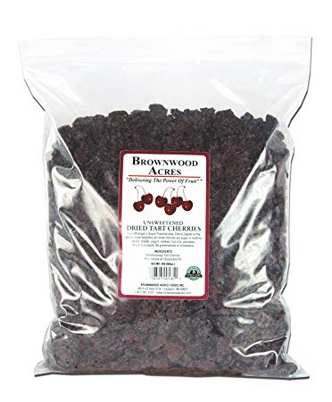 Unsweetened Dried Cherries by Brownwood Acres - No Added Sugars, Oils or fillers - Just Cherries! (4 Pound)
