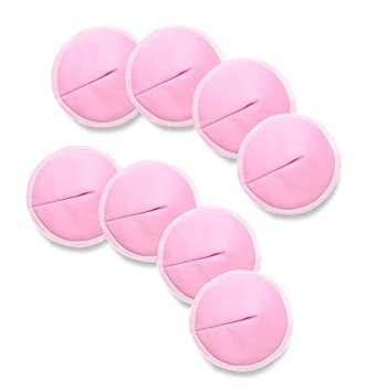 Naturally Nature Nursing Pads Super Soft Bamboo , Contoured Pink Color, 4 pairs for a total of 8 single pads.