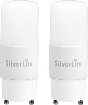 Silverlite 5w(13w CFL Equivalent) LED Stick PL Bulb GU24 Base, 500LM, Soft White(2700k), Driven by 120-277V and CFL Ballast, UL Listed, 2 Pack