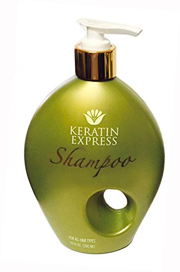 Keratin Express Shampoo Sulfate Free Gentle on Color Treated for all Hair Types Creates Volume Daily Use, 10 fl oz