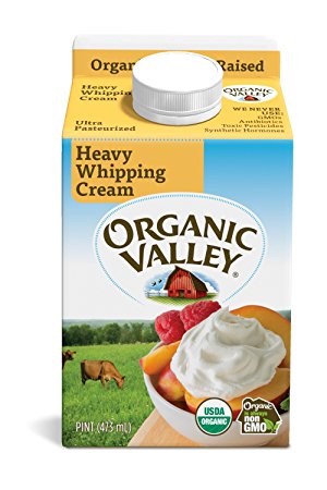 Organic Valley, Organic Heavy Whipping Cream, Ultra Pasteurized, Pint, 16 oz