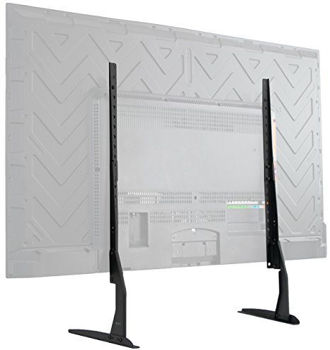 VIVO Universal LCD Flat Screen TV Table Top VESA Mount Stand Black | Base fits 37" to 65" (STAND-TV00Y)