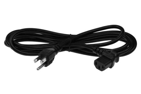 SF Cable, 10ft Left Angle Power Cord 10Amp 18/3 AWG NEMA 5-15P to C13