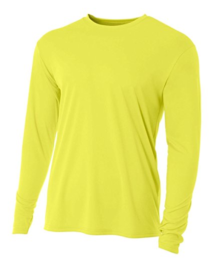 Long Sleeve Wicking Moisture Management Cooling Athletic Shirt/Undershirt Crewneck (All Sports: Baseball, Softball, Soccer, Volleyball, Football, Basketball, Casual Wear…)