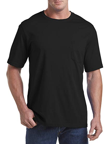 Harbor Bay by DXL Big and Tall Wicking Jersey Pocket T-Shirt