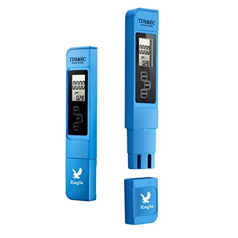 Eagle TDS, EC & Temperature 3-In-1 Water Quality Test Meter, Ideal For Drinking Water, Aquariums, Swimming Pool, Ponds, Travelling and more