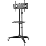 Loctek TV Cart for LCD LED Plasma Flat Panels Stand with Wheels Mobile fits 32-65