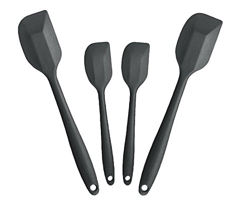 Kitchen Silicone Spatulas Set of 4 with Hygienic Solid Coating,Flexible Heat Resistant Cooking Kitchen Utensils