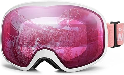 Outdoormaster Owl Kids Ski Goggles OTG Anti-Fog Snowboard Goggles with 100% UV Protection