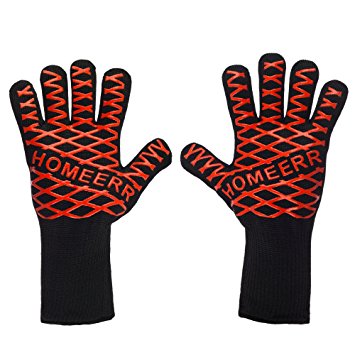 Homeerr P1638067 Heat Resistant Gloves-14 inch Long for Forearm (1 Pair)