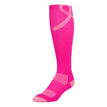 TCK Pink Ribbon Awareness Over the Calf Socks
