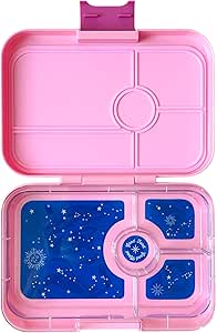 Yumbox Tapas Leakproof Bento Lunch Box: 4.2 Cups Larger 4-Compartment Design in Capri Pink with Zodiac Tray - Ideal for Adults and Bigger Kids; fits all bags