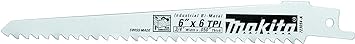 Makita Wood Reciprocating Saw Blade, 6in6TPI, 5PK