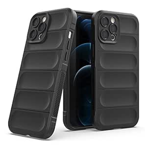 Amazon Brand - Solimo Silicone Mobile Cover for Apple iPhone 12 Pro Max (Silicon_Black)