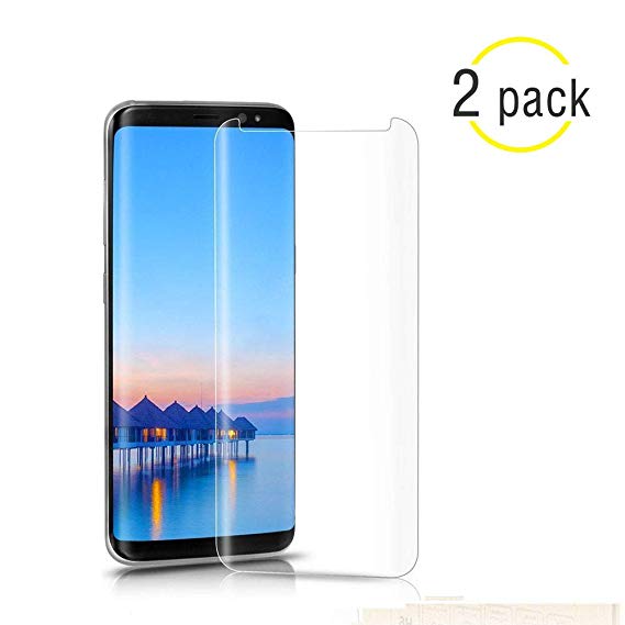 [2 Pack] Galaxy S9 Screen Protector,NiceFuse 3D Screen Coverage Glass [Easy to Install][9H Hardness][Case Friendly] Tempered Glass Screen Protector Compatible Samsung Galaxy S9-1 (Clear)