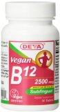 Deva Nutrition Vegan Sublingual B-12 Tablets 2500 mcg 90 Count