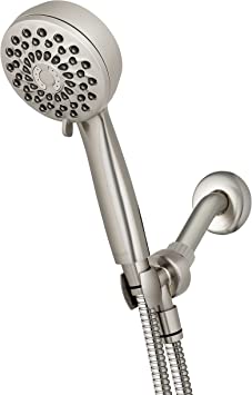 Waterpik High Pressure Hand Held Shower Head With Hose, PowerPulse Massage 7-Mode, Brushed Nickel XPB-769ME