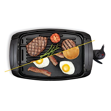 BELLA 2-in-1 Reversible Grill Griddle Combo, 1500 Watts, Non-Stick BPA Free