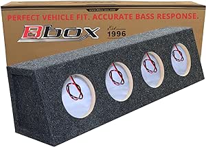 Bbox Pro Audio Tuned 4 Way 6.5 Wedge Shape Car Speaker Boxes & Enclosures - Speaker Box for Great Sound Quality for Home & Vehicle - Push and Insert Speaker Terminals - Four Way 6.5 Speaker Boxes