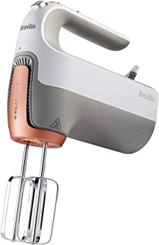 Breville VFM021 HeatSoft Hand Mixer with Whisk, Dough Hooks and Storage Case, 7 Speeds, 270 W Motor