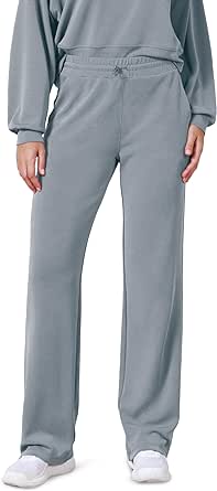 ODODOS Women's Modal Soft Wide Leg Pants with Pockets Adjustable Shockcord High Waist Casual Lounge Pants-27/29/31" Inseam