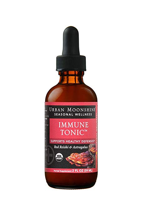 Urban Moonshine Immune Tonic | Organic Herbal Supplement with Red Reishi & Astragalus | Supports Healthy Defenses | 2 FL OZ (Pack of 1)