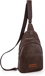 Wrangler Small Sling Bag for Women Fanny Packs Crossbody Bags Chest Bag Cross Body Purse for Travel