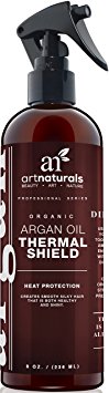 Art Naturals Thermal Hair Protector 236ml - Best Protective Spray against Flat Iron Heat - Contains 100% Organic Argan Oil Preventing Damage, Breakage & Split Ends - Made in the USA - Sulfate Free