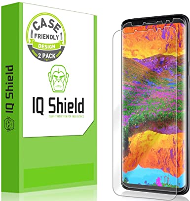 IQ Shield LiquidSkin Case Friendly Screen Protector for Galaxy S9 Plus HD Clear Film [2-Pack]