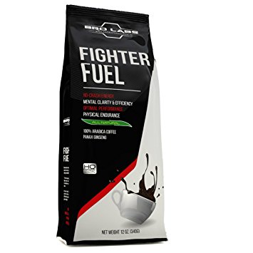 Coffee Makers Pre Ground High Energy Coffee - Fighter Fuel - Peak Performance Extra Light Roast Premium Arabica Coffee   250mg Panax Ginseng Per Serving! By Bro Labs & Brandon Carter