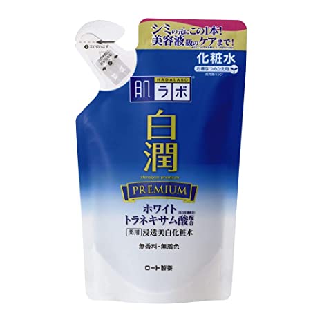 Rohto Hadalabo Shirojyun Premium Medicated Penetration Whitening Lotion Refill 170ml
