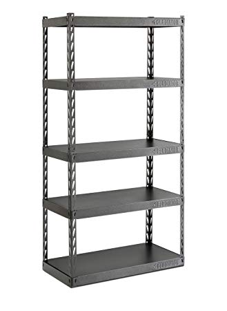 Gladiator GARK365TGG 36" Wide EZ Connect Rack with Five 18" Deep Shelves, Hammered Granite