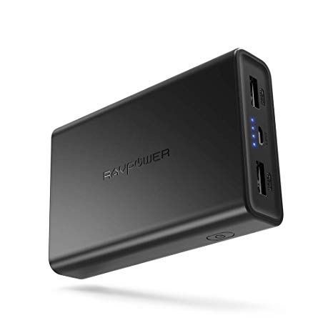 RAVPower 10000mAh Portable Charger Power Bank, 10000 Battery Pack with 3.4A Output, Dual iSmart 2.0 USB Ports, Portable Battery Charger for iPhone 11/11 Pro/11 Pro Max, iPad and More