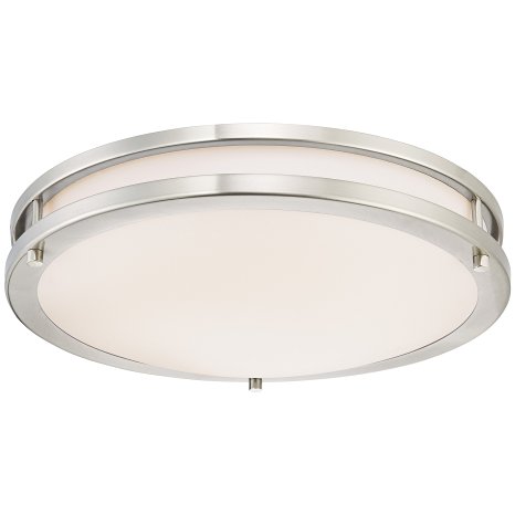 Westinghouse 6401200 Dimmable LED Indoor Flush Mount Ceiling Fixture, Brushed Nickel Finish