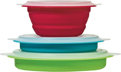 Progressive International CB-20 Collapsible Storage Bowls, White