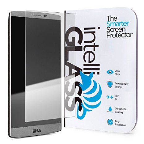 LG V10 intelliGLASS HD - The Smarter LG V10 Glass Screen Protector by intelliARMOR To Guard Against Scratches and Drops. HD Clear With Max Touchscreen Accuracy.