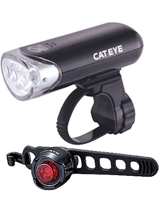 CatEye Black El135 and Orb Road Bike Light-Set