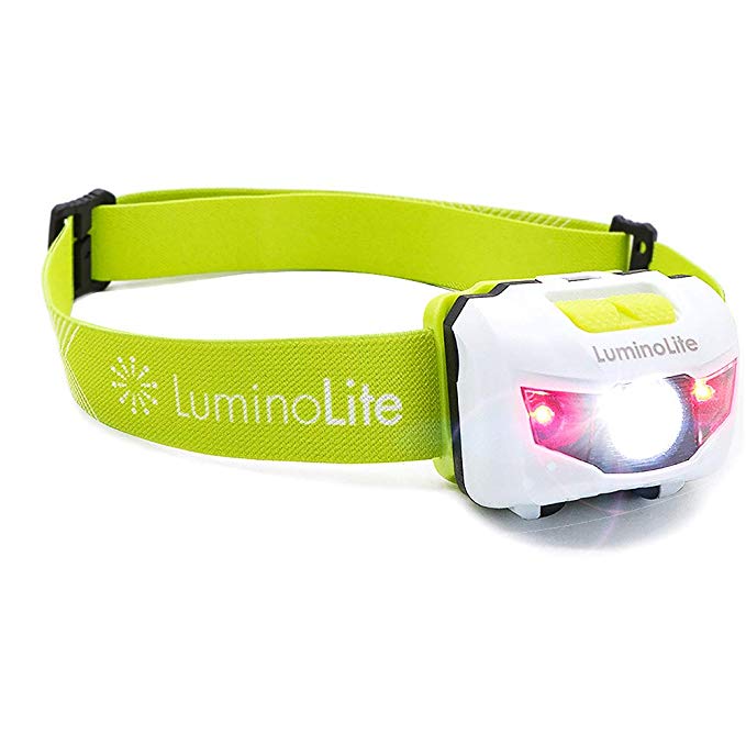 Ultra Bright CREE LED Headlamp Flashlight- 5 Lighting Modes, 160 Lumens, White & Red LEDs, Adjustable Strap, IPX6 Water Resistant. Great for Running, Camping, Hiking & More. Batteries Included