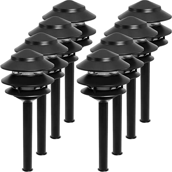 Westinghouse 8 Pack 2.4W Low Voltage LED Landscape Pathlight (Black)