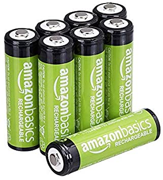 AmazonBasics AA Rechargeable Batteries (2000 mAh), Pre-charged - Pack of 8