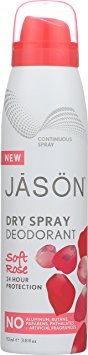 Jason Dry Spray Deodorant, Soft Rose, 3.8 Fluid Ounce