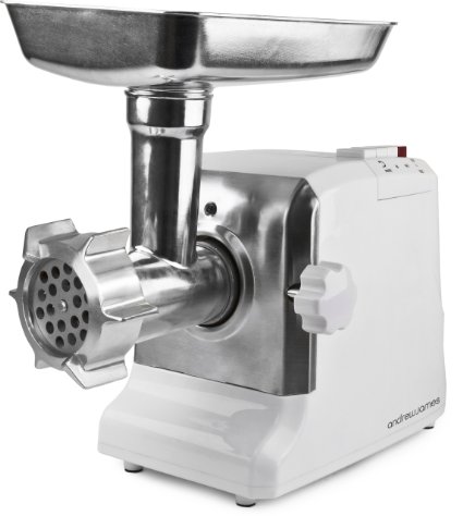 Andrew James Premium Electric Meat Mincer Grinder and Sausage Maker With Vegetable And Cheese Grater Attachment Powerful 1800 Watt Copper Motor