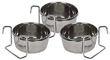 Stainless Steel 5 oz Hanging pet Bowl/Cup/Dish for Food and Water (3 Pack)