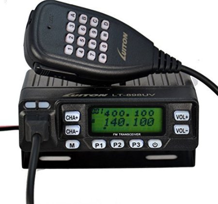 LUITON LT-898UV Dual Band Mobile Radio 10watts Dual Standby with Free Programming Cable VHF UHF FM Transceiver (Black)