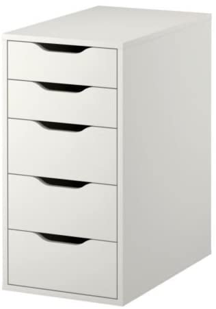 Ikea Drawer Unit, 14 1/8" x 27 1/2", White, Alex 101.928.24