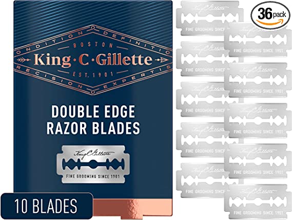 King C Gillette Double Edge Razors Blades 10 Pack