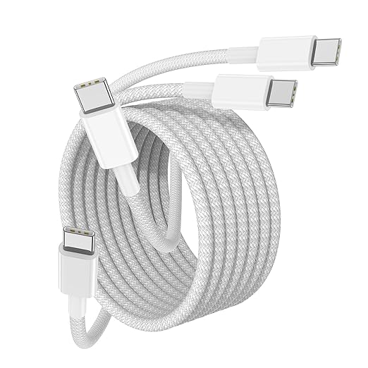 for iPhone 15 USB C Fast Charger Cable ，2pack 6FT USB C to USB C Cable Charging Cord , Nylon Braided Long Charger Cable for iPhone15 Pro/15 Pro Max,MacBook Pro/2019/18/17/16/IPad Air 4/5， iPad Pro