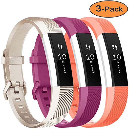 Vancle For Fitbit Alta HR Bands and Fitbit Alta Bands (3 PACK), Newest Sport Replacement Wristbands with Secure Metal Buckle for Fitbit Alta HR/Fitbit Alta